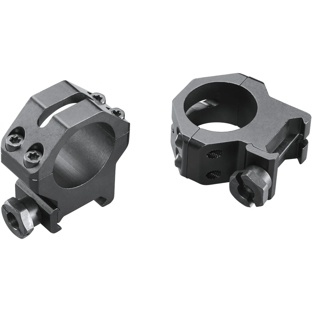 Weaver Four-Hole Skeleton Scope Rings, 1″ High, Picatinny/Weaver, Matte Black – 48361