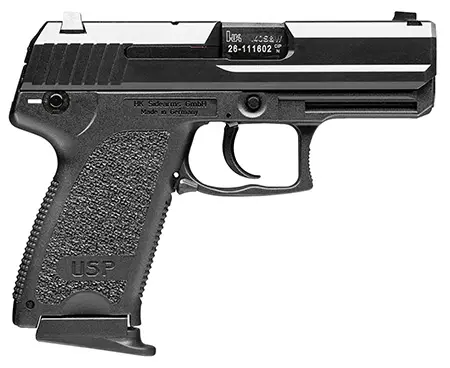 HK 81000342 USP V7 LEM Compact 40 S&W 10+1 3.58" Black Polygonal Rifled Barrel, Black Serrated Slide Black Polymer Frame, Black Polymer Grip, Ambidextrous