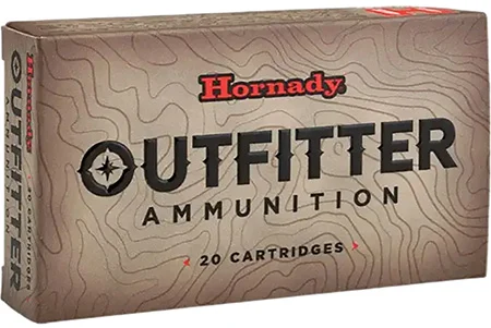 Hornady Outfitter 300 RUM 180 Grain CX ammo for extreme hunting conditions, featuring corrosion-resistant components.