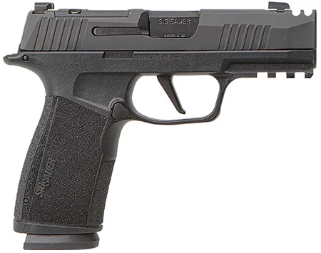 SIG Sauer P365 9mm compensated pistol with 3.1-inch barrel, optic-ready slide, and 10-round magazine