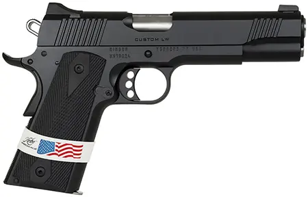 Kimber Custom LW Liberty 1911 .45 ACP pistol with 5-inch barrel, KimPro black finish, and ANKA grips.