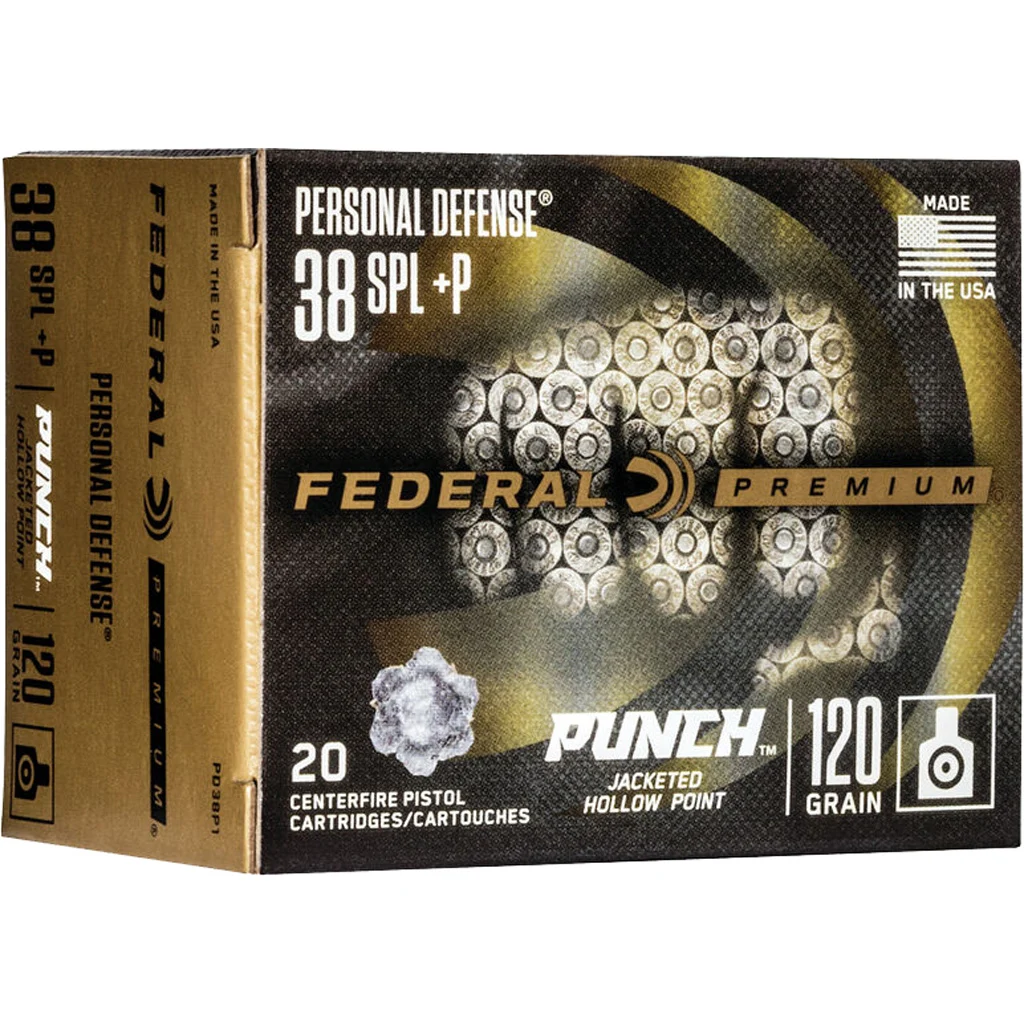 Federal Punch 38 Special +P 120gr JHP ammunition in Benton Louisiana