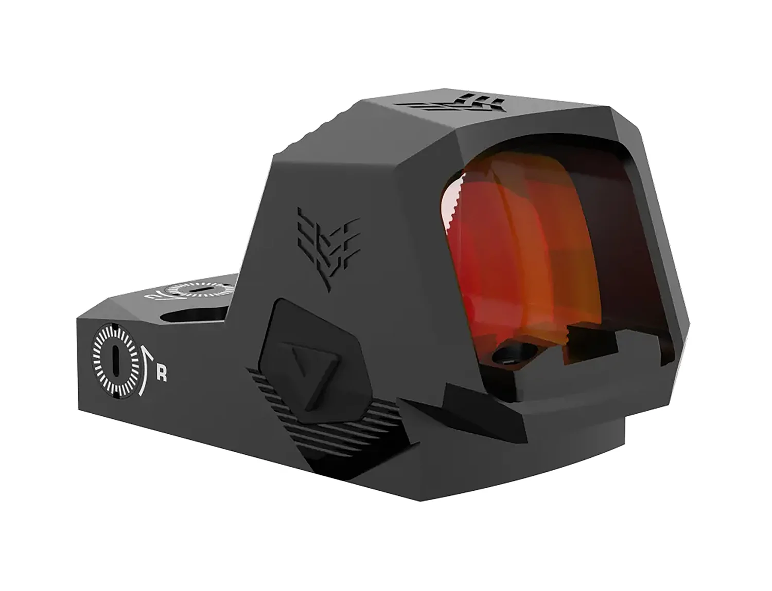 Swampfox Sentinel II micro red dot sight with 3 MOA red laser reticle, RMSc footprint, 20 mm window, Shake N’ Wake auto on/off