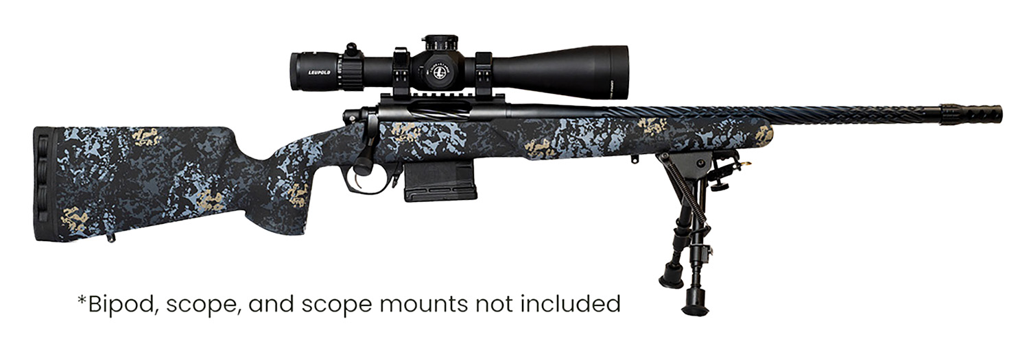 Horizon Firearms RF017S122214T19 Vandal Prime 6.5 PRC 22" Black Spiral Fluted Threaded Barrel, Drilled & Tapped Receiver, Textured Iota EKO Carbon Fiber Stock