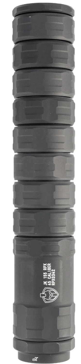 JK Armament 155 RPX suppressor in black finish, modular system for pistol and rifle calibers up to .30