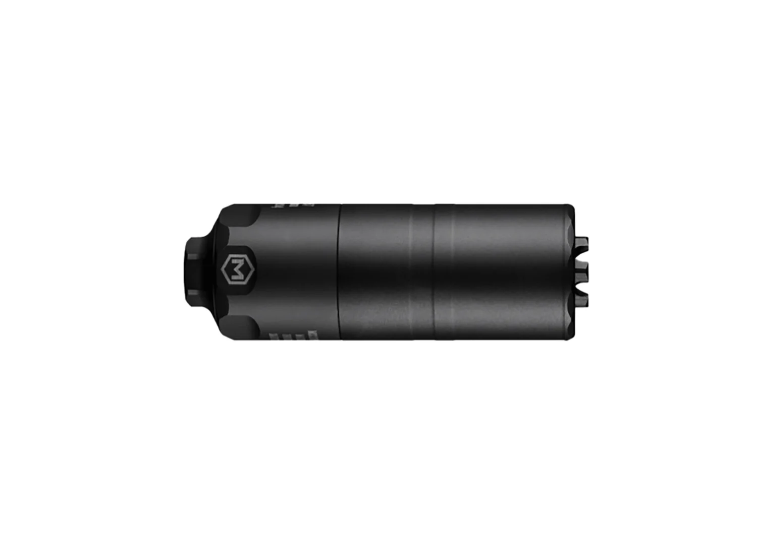 Maxim Defense MS‑57K 5.7 suppressor with 1.5-inch black titanium and stainless steel construction