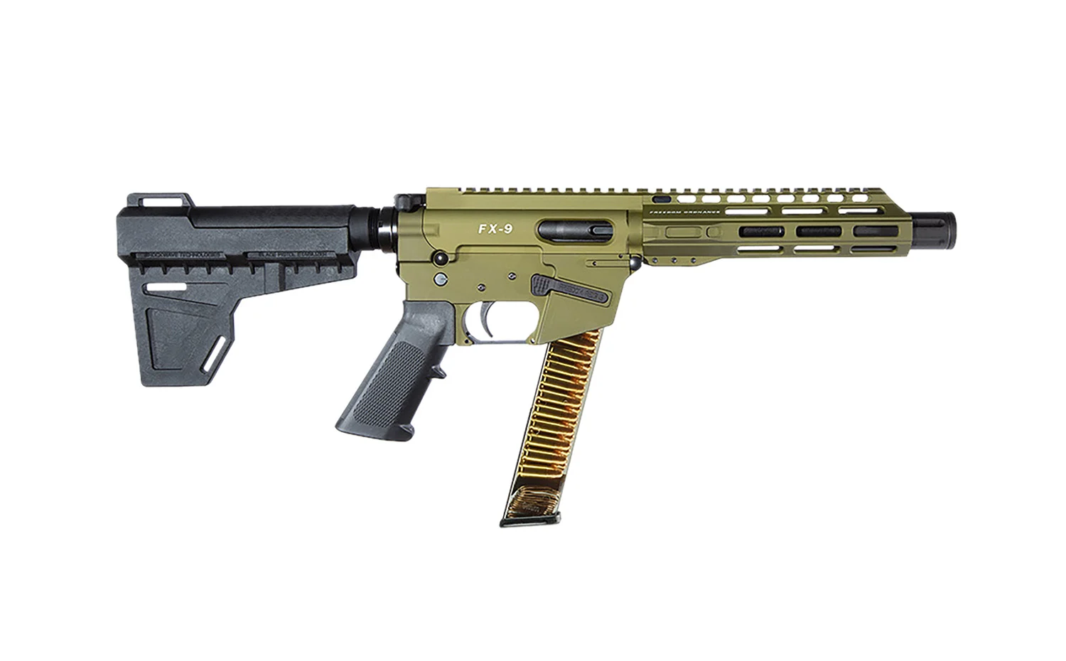FREEDOM ORDNANCE FX9P8-ODG FX9P  9mm Luger 31+1 8" OD Green - Freedom Ordnance