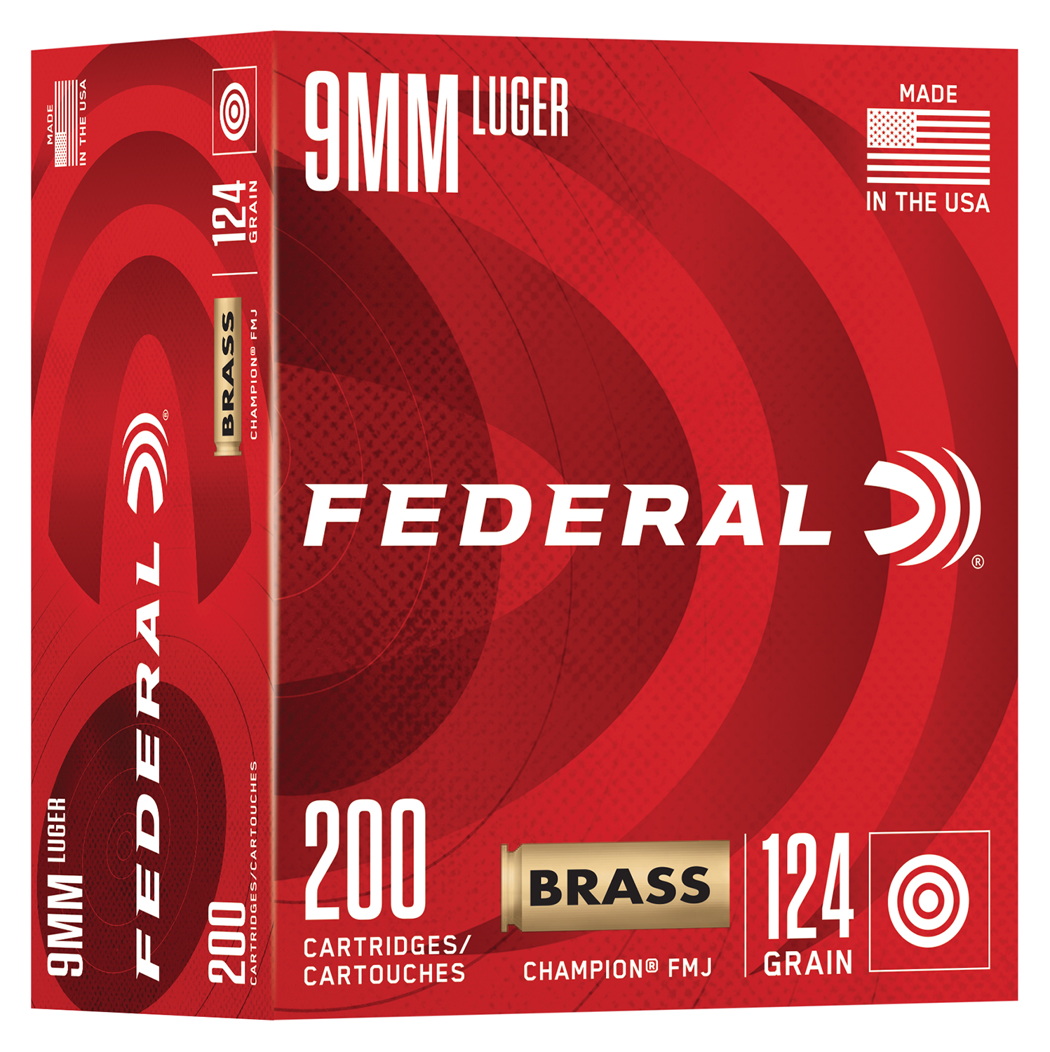 Federal Champion Training 9mm 124gr FMJ 200 round ammo in Benton Louisiana