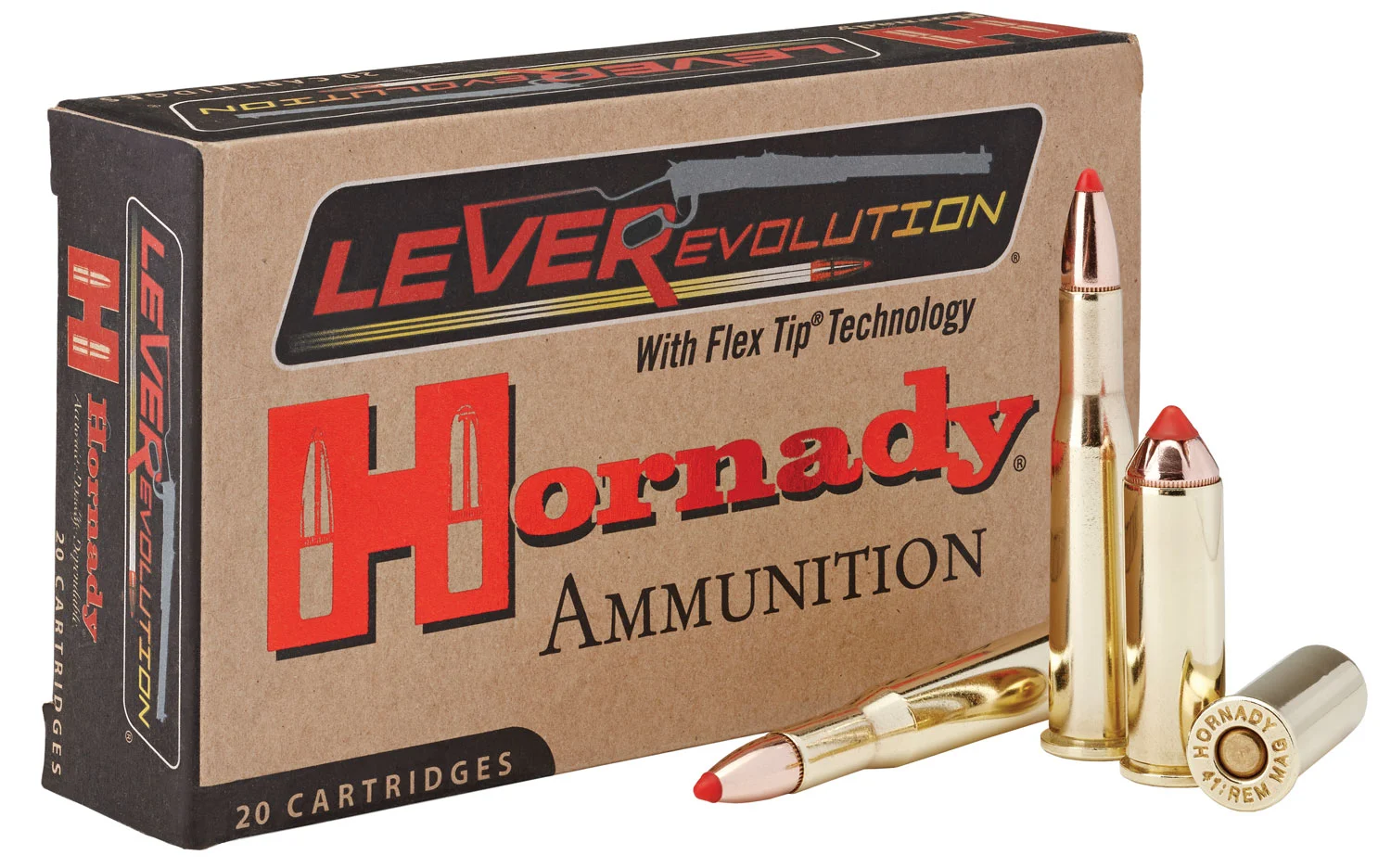Hornady LEVERevolution .25-35 Win 110 Grain FTX hunting ammo with enhanced accuracy, increased velocity, and superior terminal performance.