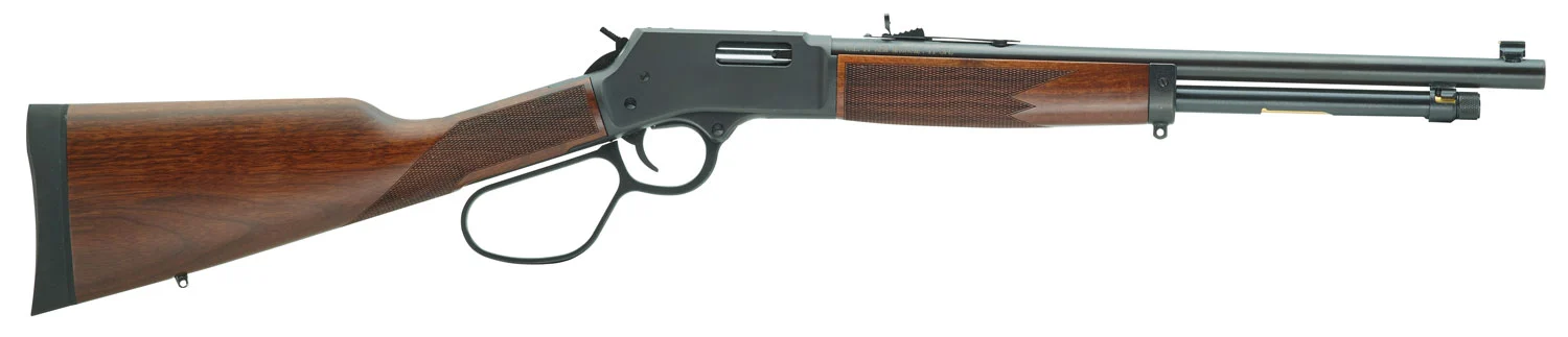 Henry Big Boy Carbine .327 Federal Magnum lever-action rifle with 16.5" barrel, 7-round capacity, American walnut stock, and blued steel finish