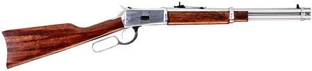 Rossi 920441693 R92 Carbine 44 Rem Mag 8+1, 16" Stainless Steel Round Barrel, Stainless Steel Metal Finish Receiver, Fixed Hardwood Stock, Right Hand