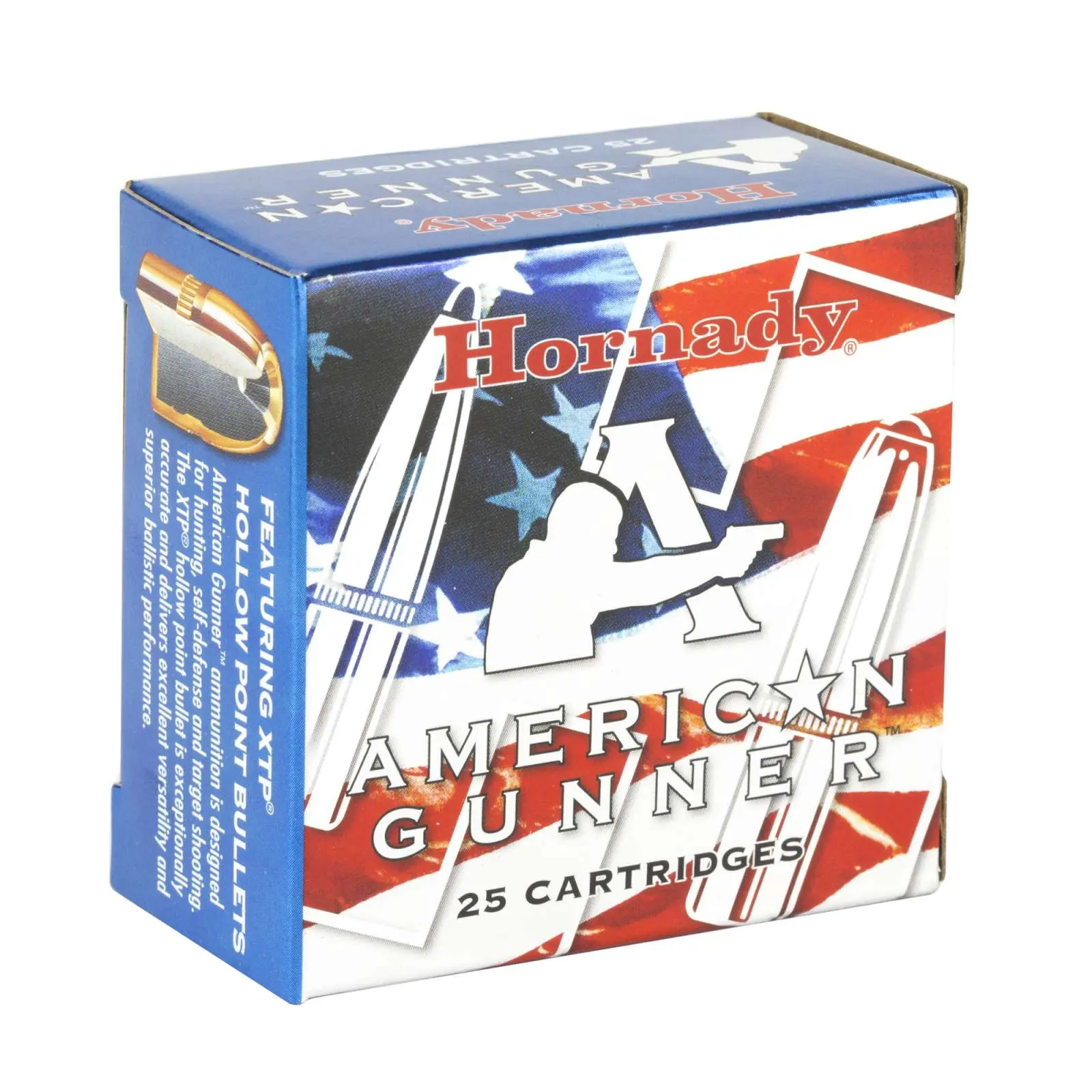 Hornady American Gunner .380 ACP 90 Grain XTP® hollow point ammunition for reliable self-defense and precision shooting.