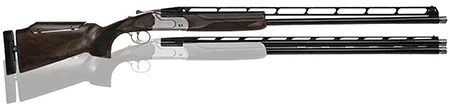 CZ-USA 06582 All American Trap Combo 12 Gauge 3" 2rd 32" Gloss Blued Barrel, Brushed Stainless Metal Finish, Turkish Walnut Stock with Monte Carlo Adjustable Comb