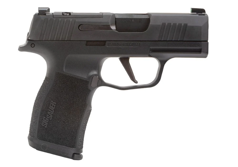 SIG Sauer P365X 9mm pistol with 3.1-inch barrel, XRAY3 night sights, Nitron finish, and 12-round magazine