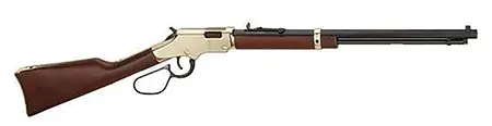 Henry H004VL Golden Boy Large Loop .17 HMR Lever Action Rifle with 20" octagon barrel and American walnut stock