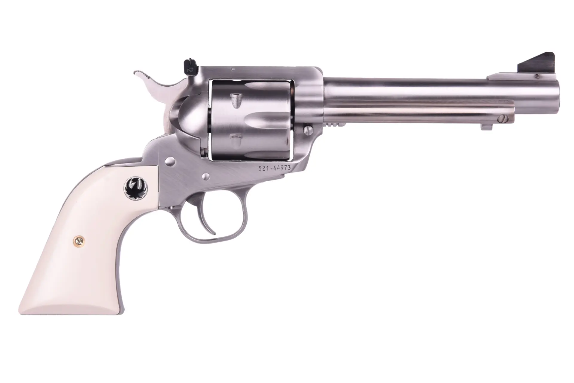 Ruger Blackhawk Flattop Convertible .45 Colt / .45 ACP 5.5" Barrel Stainless Steel Ivory-Style Grips 6-Shot Revolver – 5240