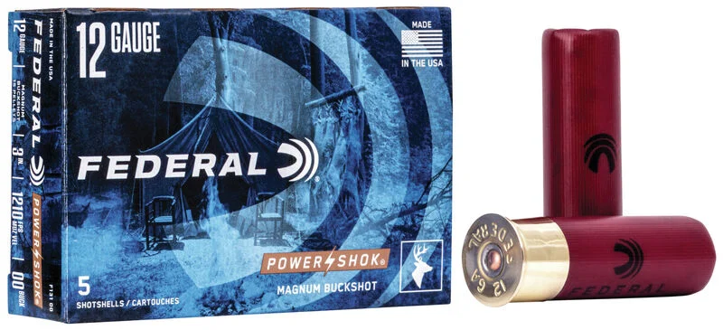 Federal F13100 Power-Shok 12 Gauge 3" 15 Pellets 00 Buck Shot 5