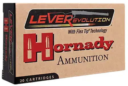 Hornady LEVERevolution .45-70 Government 250 Grain MonoFlex® ammo for big game hunting and lever-action rifles.