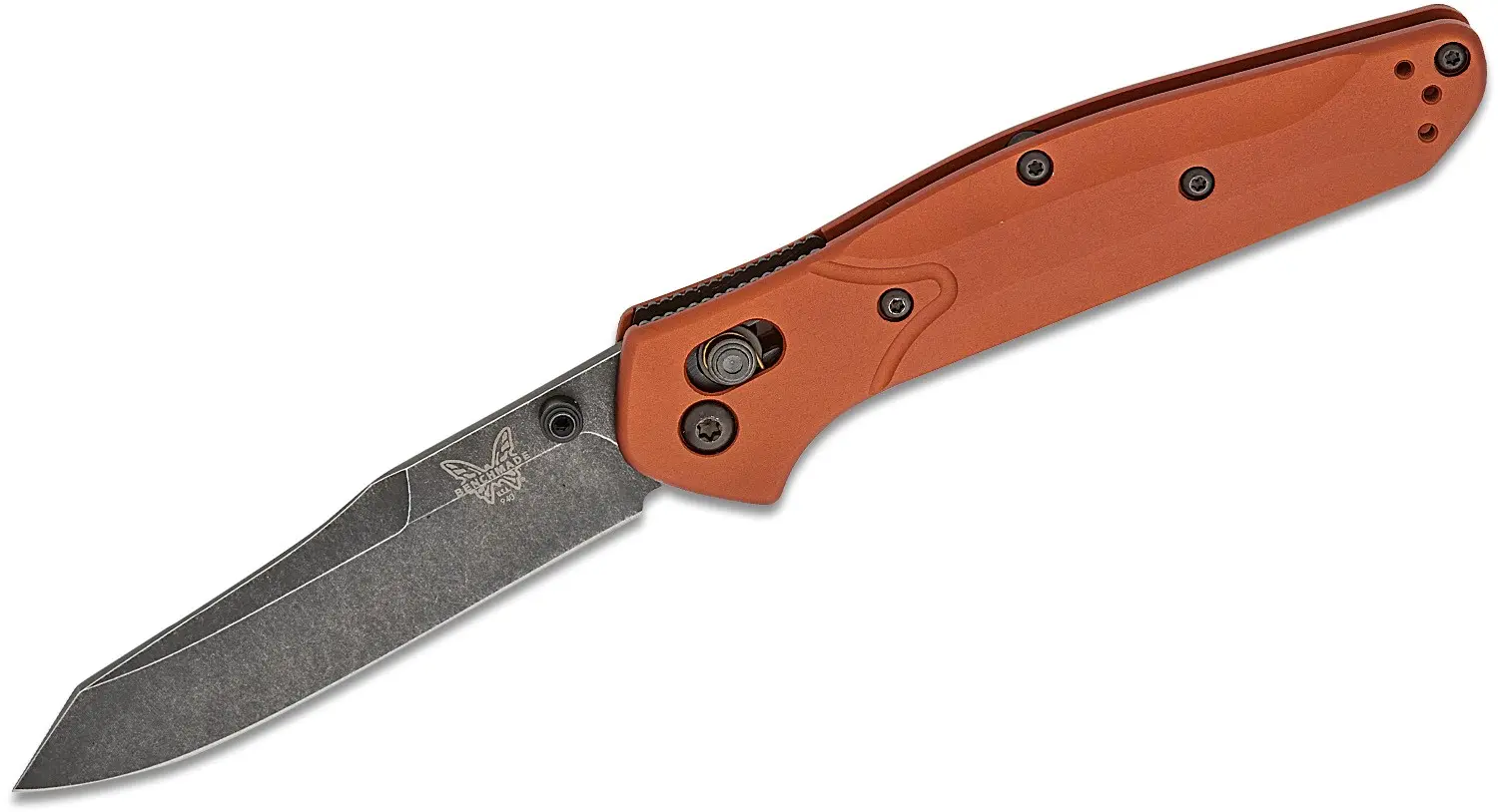 Benchmade Osborne Auto 9400BK-03 Knife with Burnt Copper Aluminum Handle and CPM-MagnaCut Blade