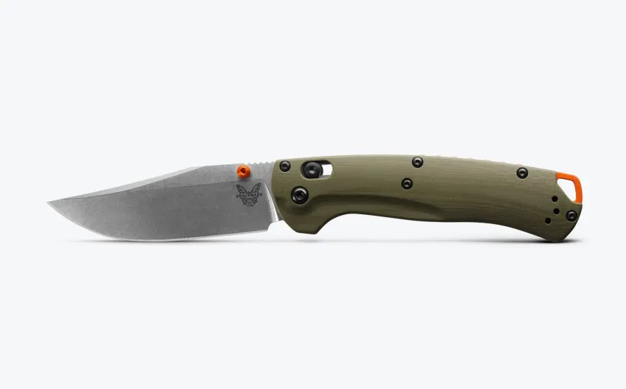 Benchmade Taggedout 15536 Manual Open Knife with OD Green G10 Handle