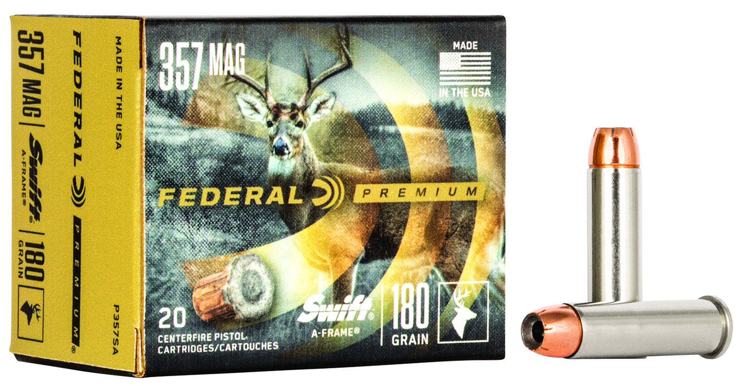 Federal Premium 357 Magnum 180gr Swift A-Frame ammunition in Keithville Louisiana
