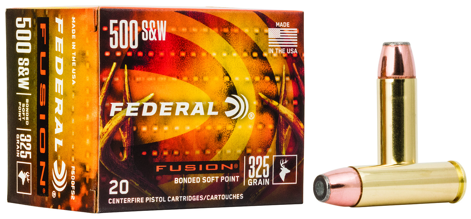 Federal Fusion 500 S&W 325gr Bonded Soft Point ammo in Greenwood Louisiana