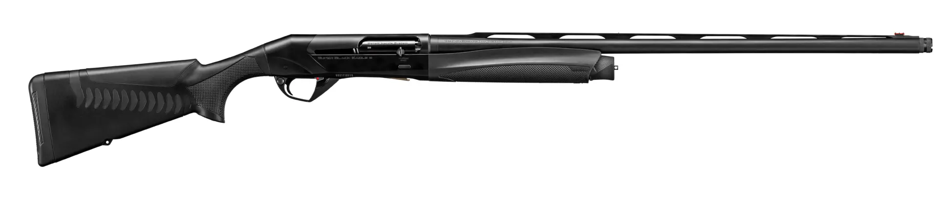 Benelli Super Black Eagle 3 12 gauge semi-auto shotgun with 28‑inch barrel, 3½″ chamber, and black synthetic stock