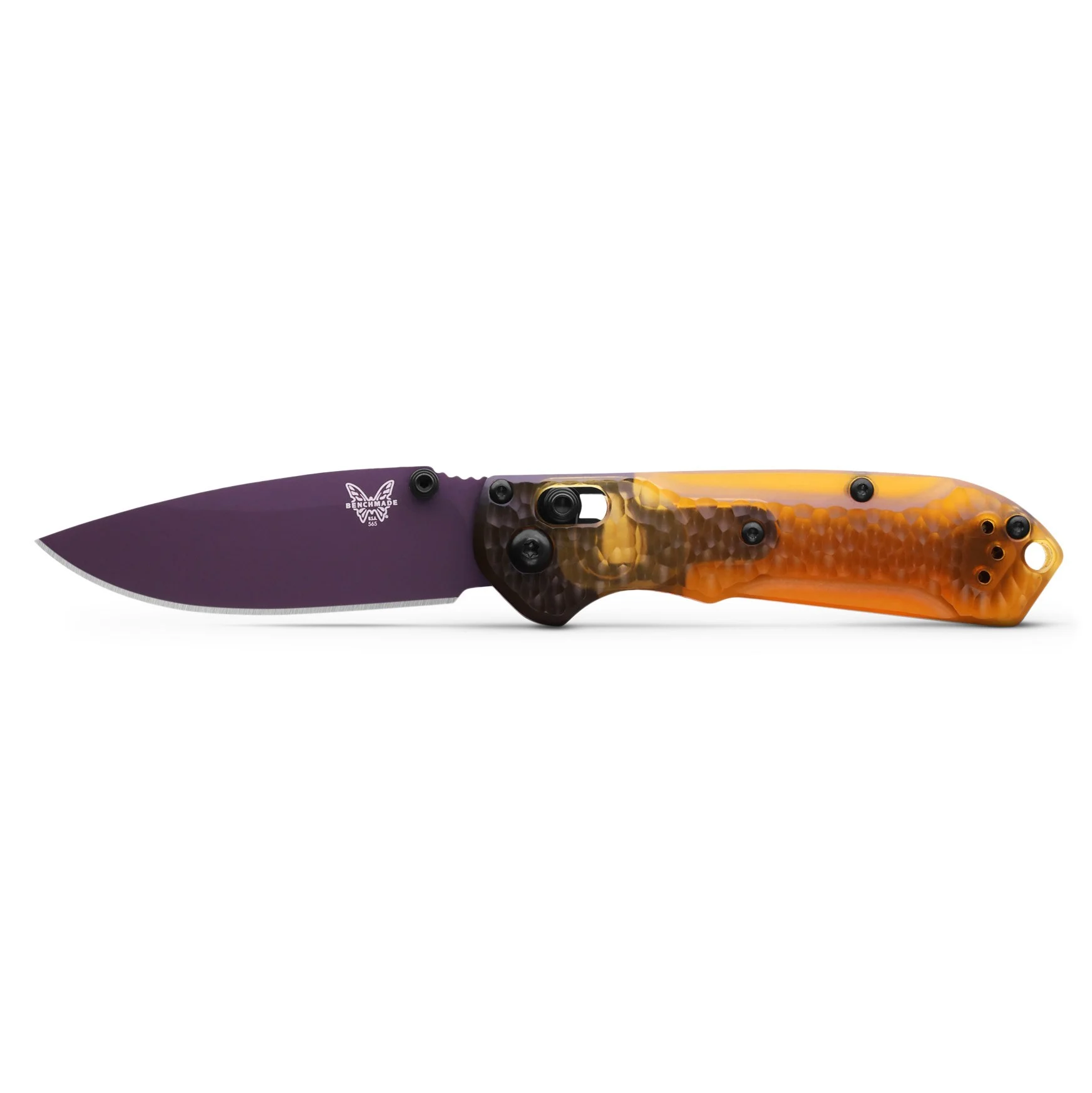Benchmade Limited Edition Mini Freek 565PL-2501 folding knife with CPM-S30V steel blade and black Grivory handle.