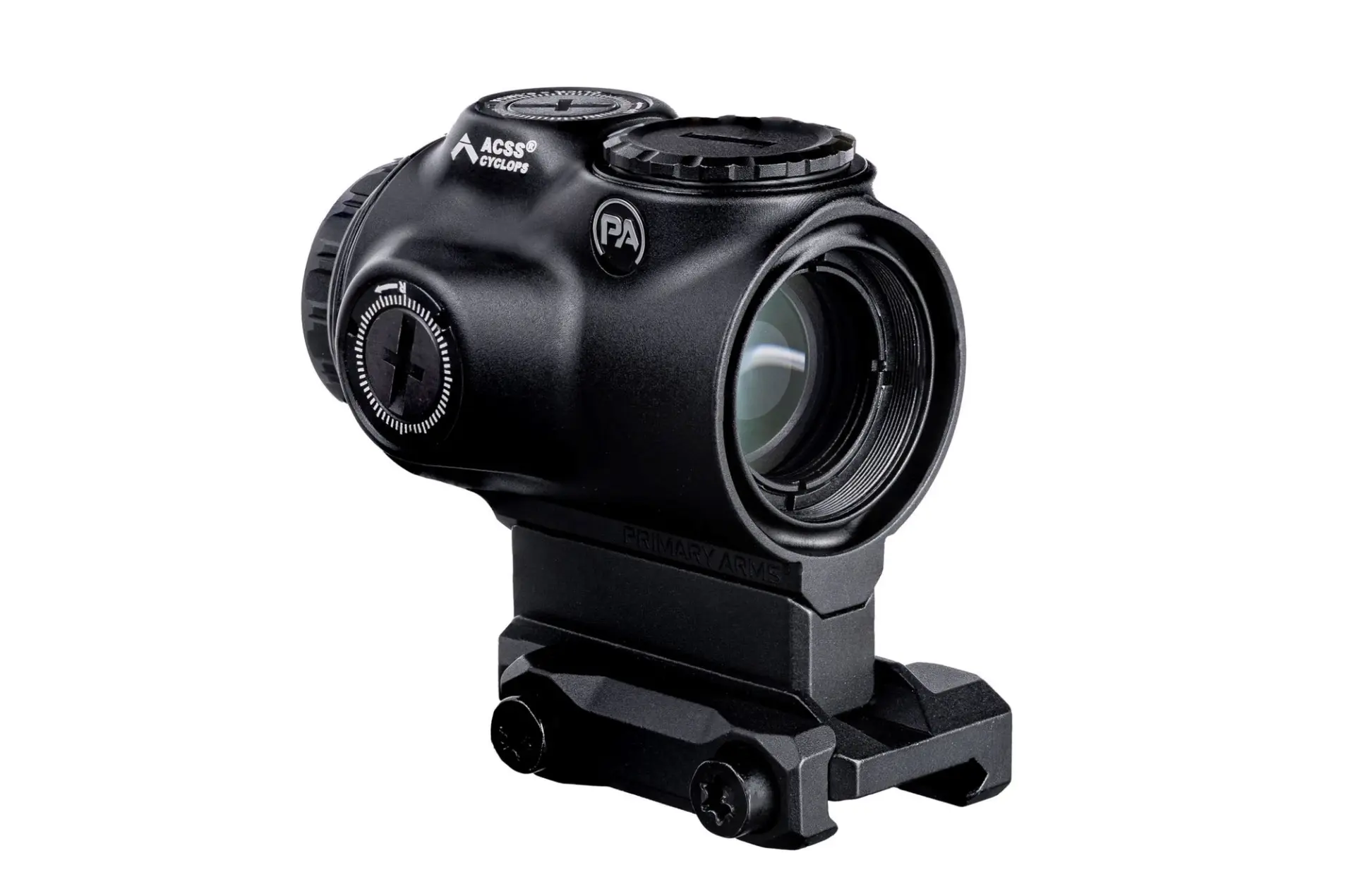 Primary Arms GLx 1x MicroPrism with Green Illuminated ACSS Cyclops Gen 3 Reticle – part number PA-GLX-1XMP-CYCLOPS-G