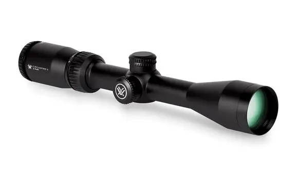 Vortex Crossfire II 3-9x40 riflescope with V-Brite illuminated reticle for low-light precision.