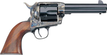 Taylors & Company 550893 1873 Cattleman SAO 357 Mag Caliber with 4.75" Blued Finish Barrel, 6rd Capacity Blued Finish Cylinder, Color Case Hardened Finish Steel Frame & Walnut Grip