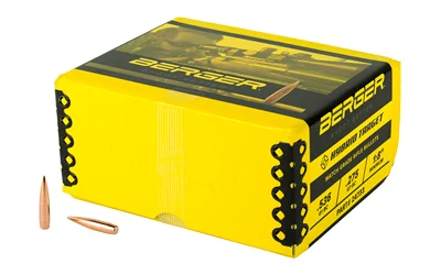 Berger 6mm 105-grain Hybrid Target bullets, 500-count box, designed for extreme precision in long-range competitive shooting.