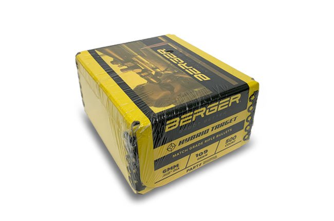 Berger 6mm .243 109 grain Long Range Hybrid Target reloading bullets 24785 500 count