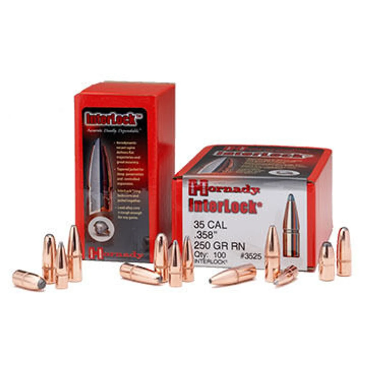 Hornady 35 Caliber .358 Diameter 200 Grain InterLock® Spire Point Bullets – 100 Count