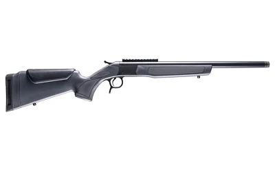 CVA Scout V2 single-shot rifle chambered in .243 Winchester with 20-inch blued barrel and gray synthetic stock