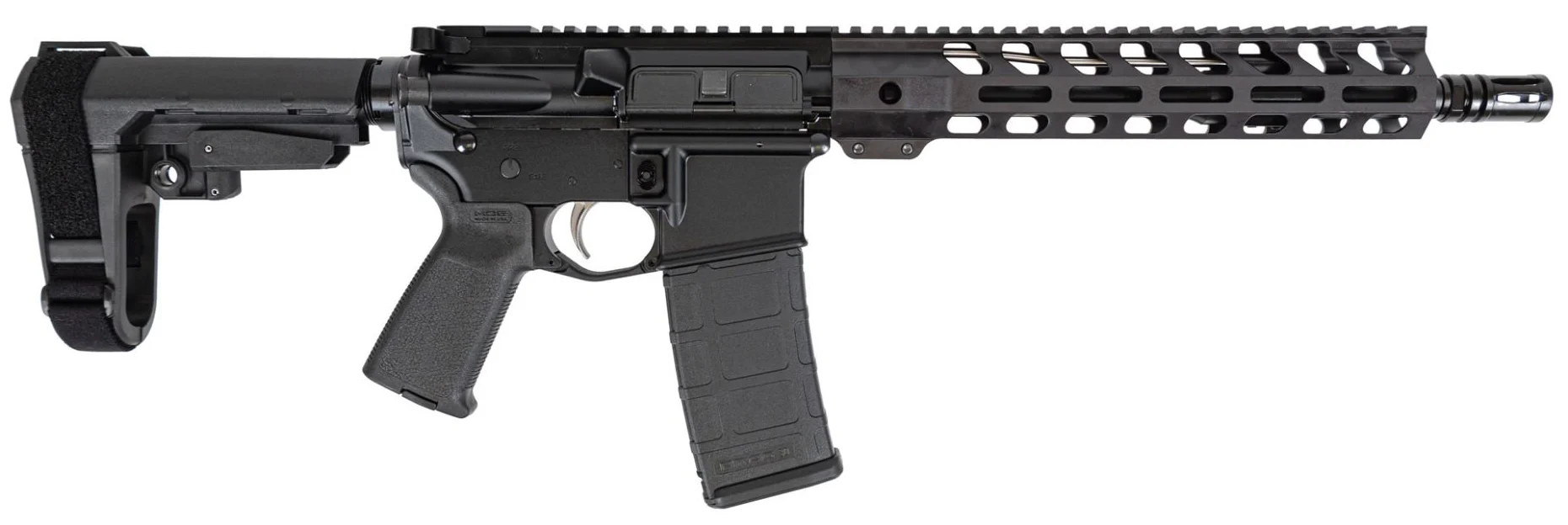DPMS DP-15 11.5 inch 5.56 NATO AR pistol with 10.5 inch barrel, lightweight M-LOK handguard, MOE grip and SBA3 brace in Haughton Louisiana