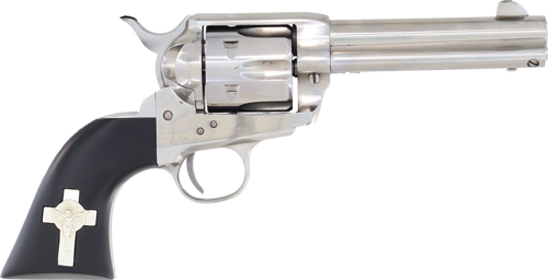 CIMARRON HOLY SMOKER 45LC FS - 4.75" WHITE/SILVER CROSS BLACK - Image 2