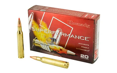 Hornady Superformance .25-06 Remington 117 Grain SST ammunition with polymer tip for enhanced accuracy and terminal performance.