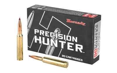 Hornady Precision Hunter .300 PRC 212 Grain ELD-X ammunition with Heat Shield® tip for superior accuracy and terminal performance.