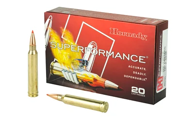 Hornady Superformance .300 Winchester Magnum 180 Grain SST hunting ammunition with high velocity, rapid expansion, and exceptional accuracy.