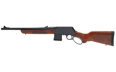 Henry Supreme .300 Blackout lever-action rifle with 16.5" barrel, 10-round capacity, black hardcoat finish, and American walnut stock