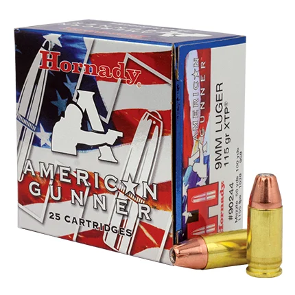Hornady American Gunner 9mm Luger 115 Grain XTP JHP Coushatta
