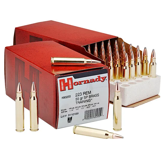 Hornady .223 Remington 55 Grain SP ammo for hunting, target shooting, and varmint control with controlled expansion and deep penetration.