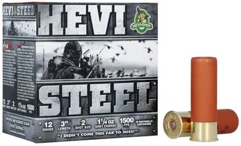 Hevi-Steel 12 Gauge 3 Inch 1 1/4 oz #4 waterfowl hunting shells, part number HS61204.