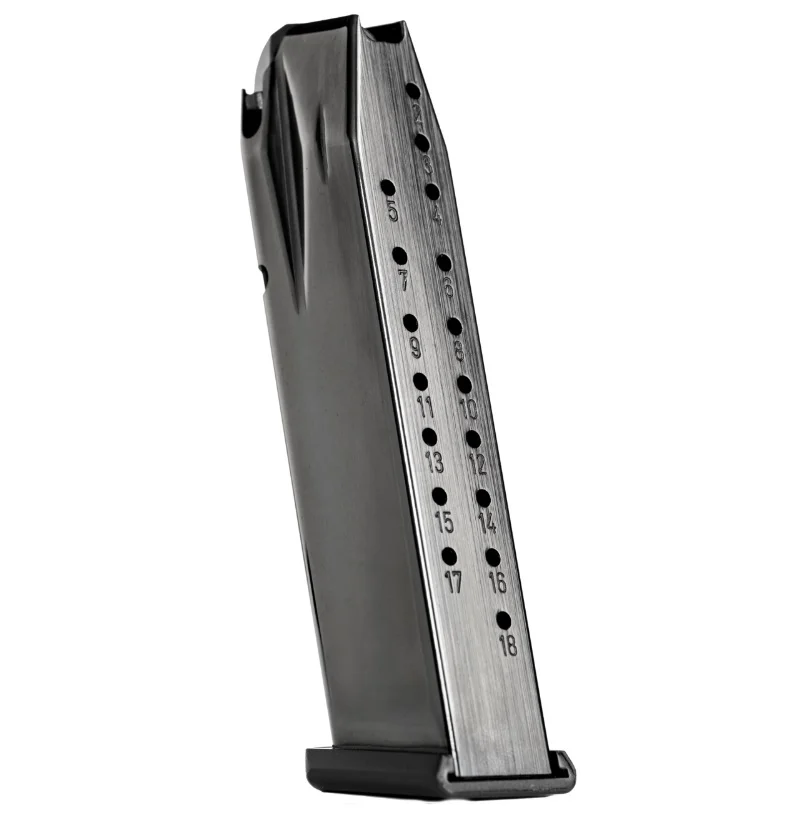 Canik TP9 18-round 9mm magazine package with black finish.