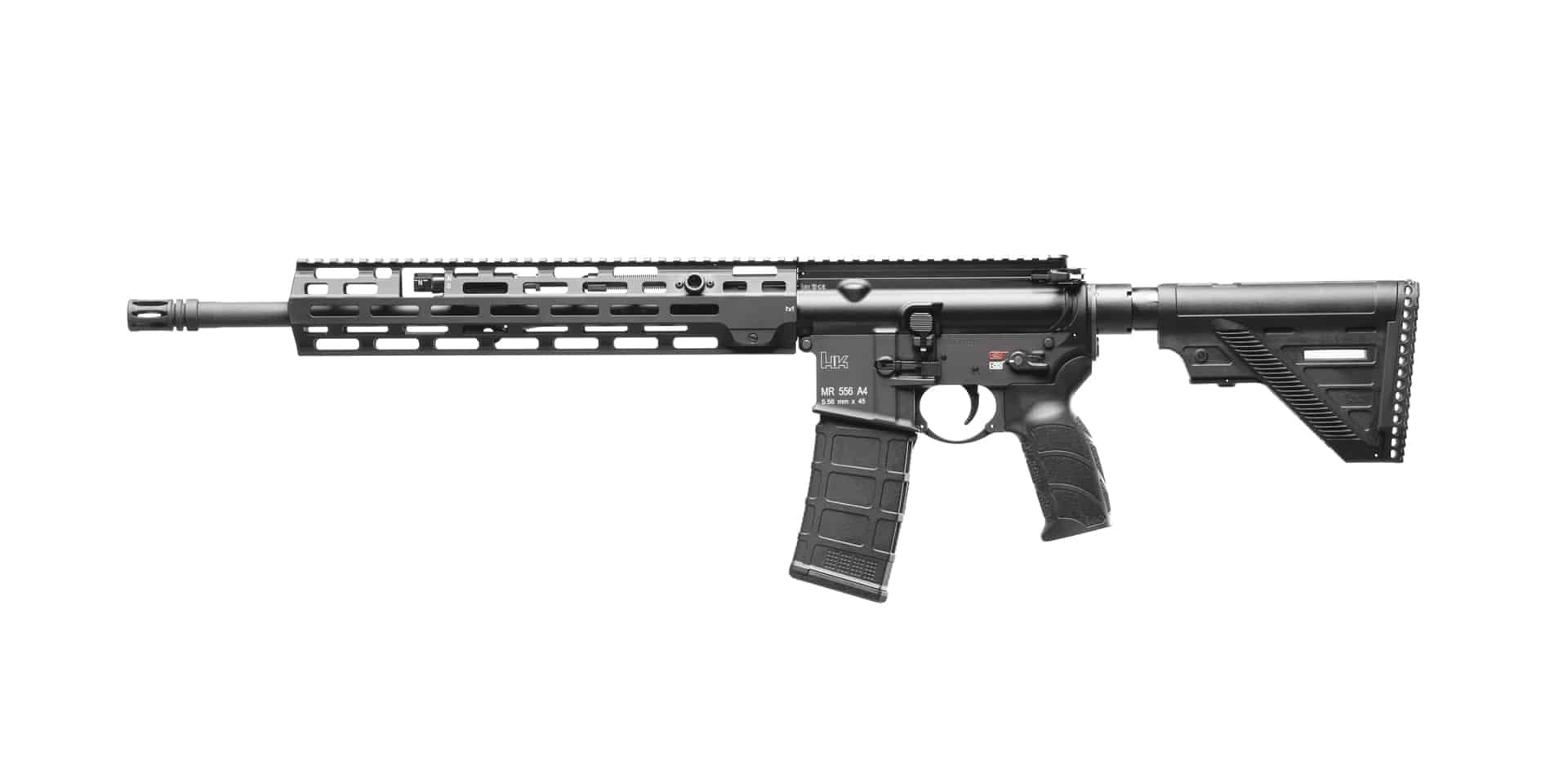 HK MR556 A4 16.5" rifle, left side view
