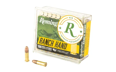 Remington Ranch Hand .22LR 40-grain plated round nose ammunition, 100-round box