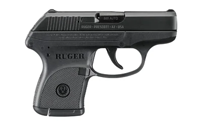 Ruger LCP .380 ACP micro-compact pistol with black slide, black polymer frame, 2.75-inch barrel, and 6-round magazine