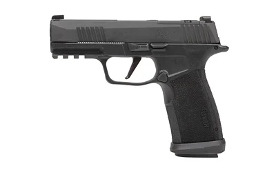 SIG Sauer P365 XMACRO TAC 9mm pistol with 3.7-inch barrel, optic-ready slide, integrated compensator, and 17-round magazine