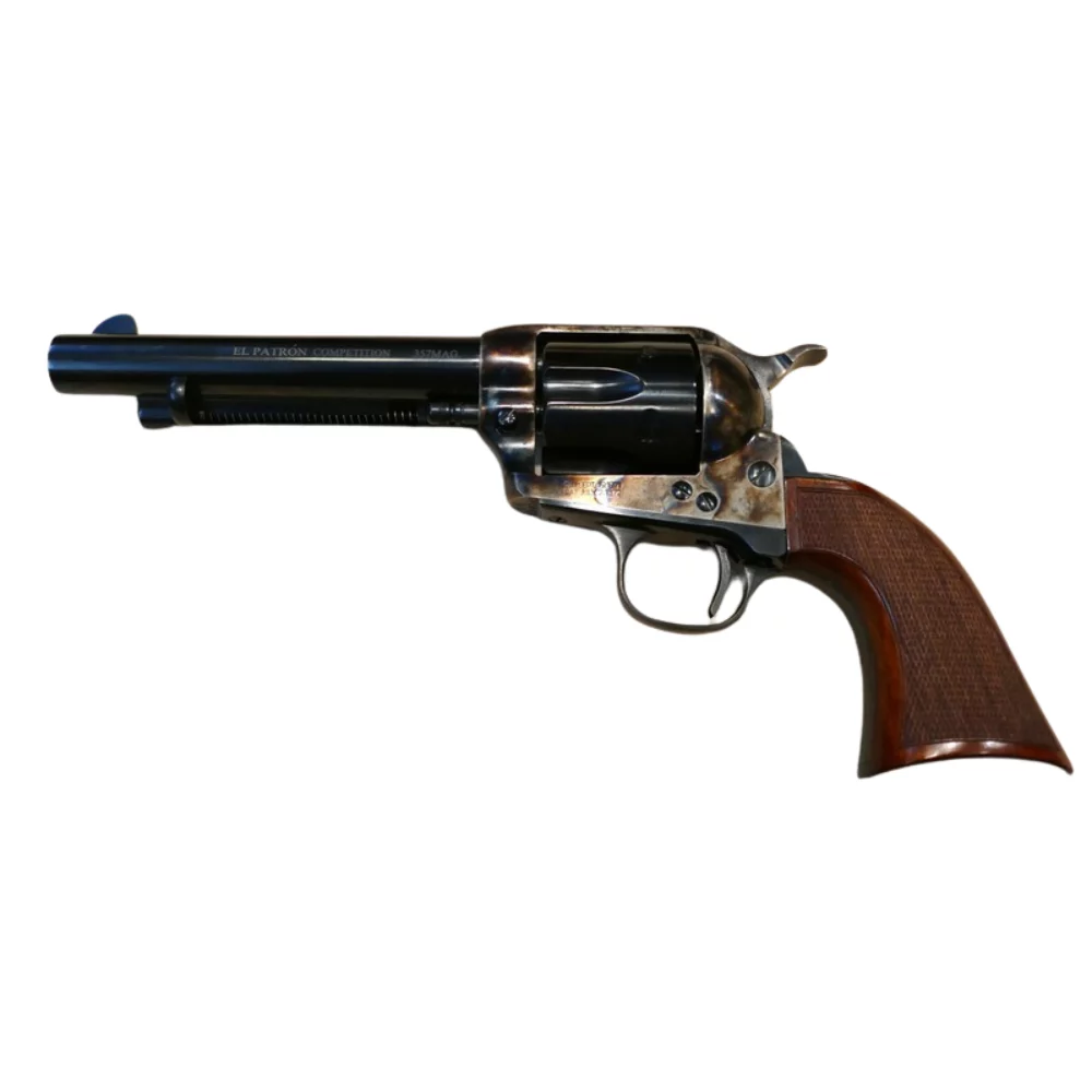 Uberti El Patrón .357 Magnum Single-Action Revolver with Blued Barrel and Case-Hardened Frame